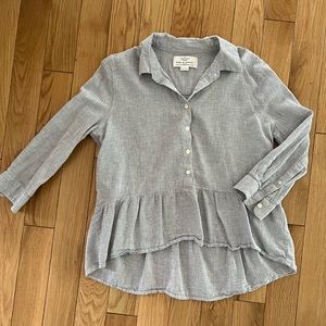 Trovota linen peplum top